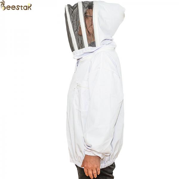 Quality S-2XL Zippered Hood Beekeepers Protective Clothing Economic Bee Jacket for sale