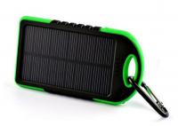 China Outdoor Waterproof Solar Power Bank 5000 MAh , Portable Solar Battery Charger factory