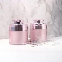 China Plastic Luxury Cosmetic Airless Pump Jars 15ml 30ml 50ml 80ml For Face Lotion Cream Serum Mask Containers factory