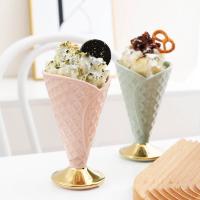 Quality Porcelain Ceramic Home Decoration Cup For Ice Cream Dessert OEM for sale