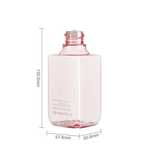 Quality Square Plastic Cosmetic Bottles 250ML PETG Cosmetic Packaging for sale