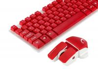 China Red Color Multimedia Wireless Keyboard And Mouse Combo No Lighting Mode factory