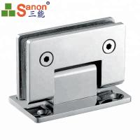 China SS316 Glass Shower Door Hinges 90 Degree Wall To Glass Double Side Bathroom Clamp for sale