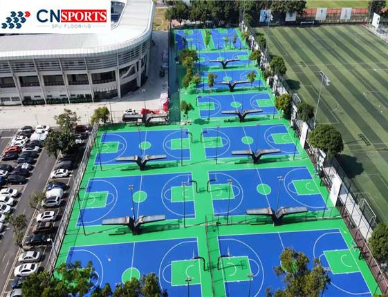 Quality SPU IAAF Synthetic Basketball Court Flooring UV Resistant for sale