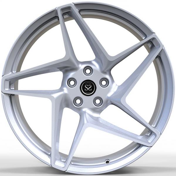 Quality 5x130 2 Piece Forged Wheels Silver Alloy Rims 18 Inches for sale