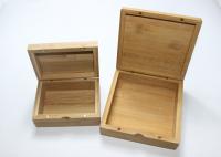 China Custom Logo Wooden Crate Gift Box , Small Packaging Square Wooden Box With Magnetic Lid factory