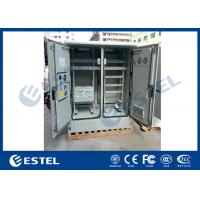 China Two Compartments Outdoor Telecom Cabinet Floor Mounting AC 220V Cooling System for sale