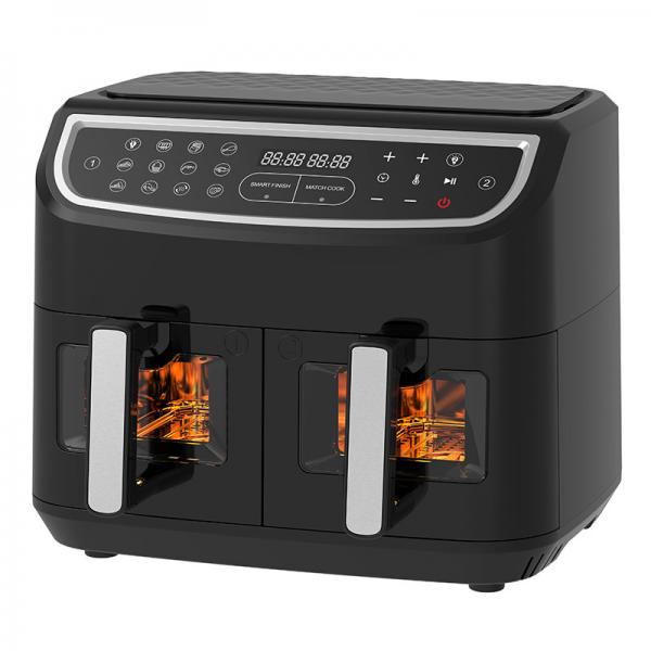 Quality Smart 2400W Air Fryer Double With Visible Transparent Window 9L Digital Two Zone Technology for sale