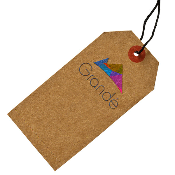 Quality Custom Printed Brown Kraft Paper Hang Tags For Clothing With Embossed Logo for sale