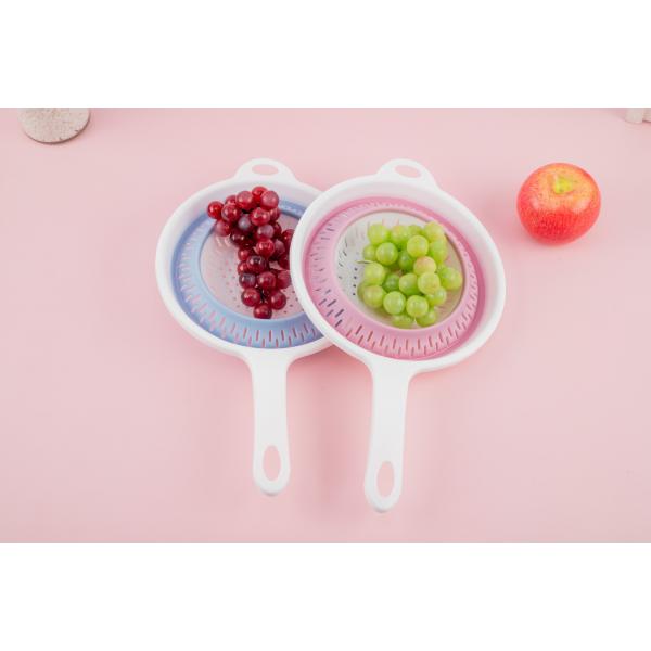 Quality Reusable Silicone Collapsible Colander Vegetable Strainer Portable for sale