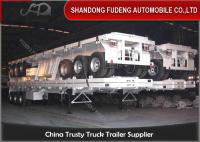 China 3 axle Container Flat Bed Semi Trailer 40ft flatbed transportation trailers factory