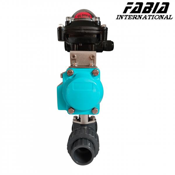Quality Pvc Pneumatic Operated Ball Valve Soft Seated Valves Pneumatic Ball Valve for sale