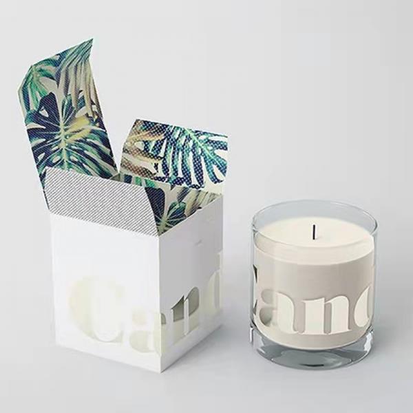 Quality Candle Jar And Fancy Packaging Box Custom Logo Recycled Fold Paper Materials for sale