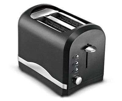 China Plastic Stainless Steel Black 2 Slice Small Toaster OEM ODM factory
