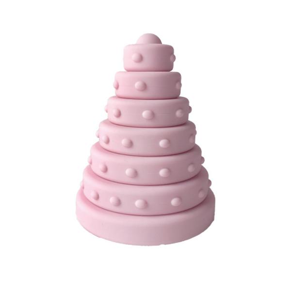 Quality Lead Free Silicone Stacking Toy Food Grade Early Learning Toys For Infants for sale