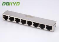 China Shielded 8 position abreast rj45 ethernet jack without LED factory