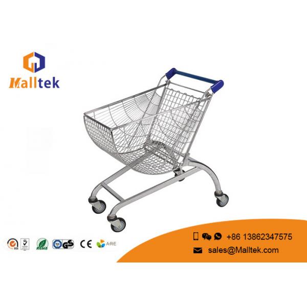 Quality Round Basket Shape Metal Store And Supermarket Shopping Carts With Child Seat for sale