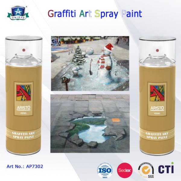 Quality 400ml Canned Environmental Fast Drying Graffiti Spray Art Paint for Artist On Metal Wood for sale