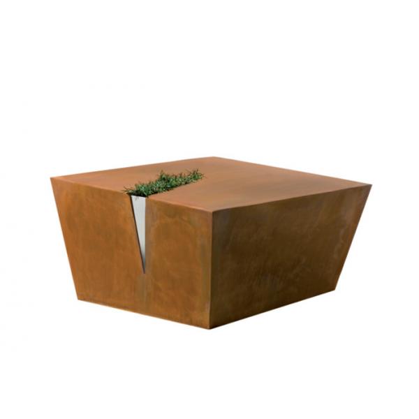 Quality Outside Rusty Coffee Table Metal Garden Sculptures Corten Steel Various Color for sale