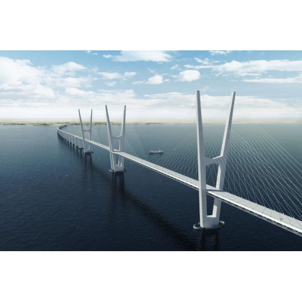 Quality Steel Structure Cable Stay Bridges , Compact Cantilever Truss Bridge for sale