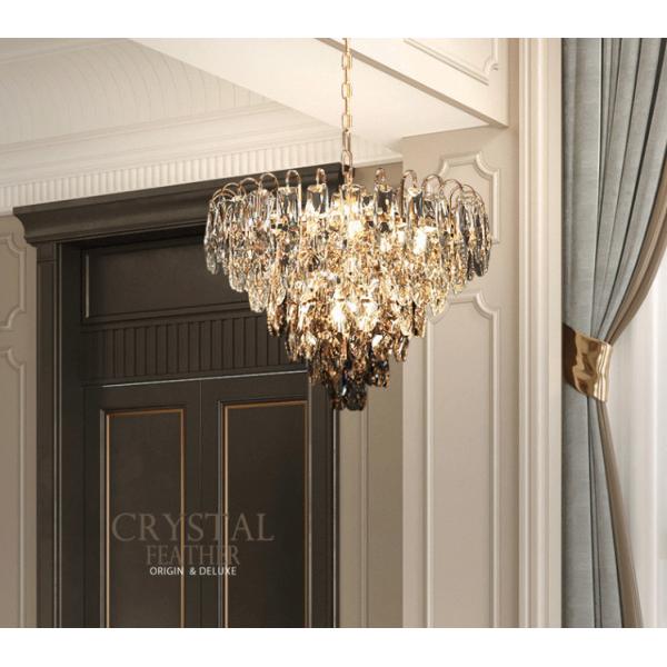 Quality Smoky Diamond Shaped Crystal Chandelier Ceiling Light E14 High Brightness for sale
