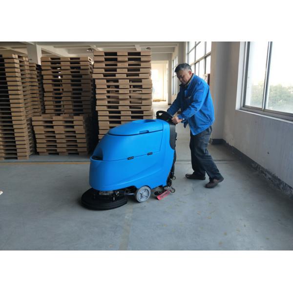 Quality Blue Color Battery Floor Scrubber / Full Automatic Floor Cleaning Equipment for sale