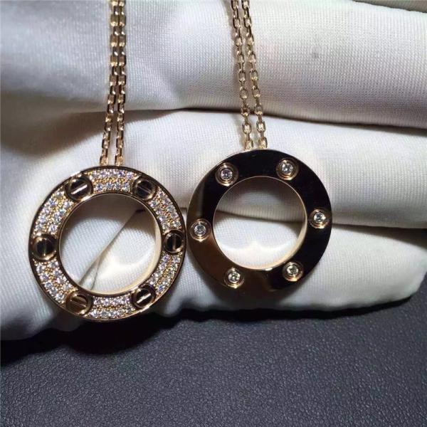 Quality  Love Necklace 18K Yellow Gold , Pave Diamond Necklace B7058400 for sale