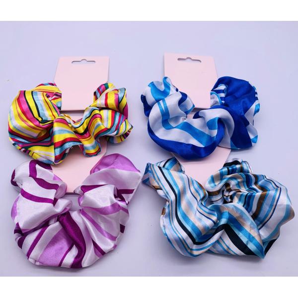 Quality Boho Silk Fabric Hair Accessories Scrunchies Multicolor For Outdoor for sale