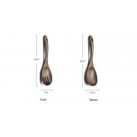 China Polished Shovel Spoon And Fork Set Household Log Black Walnut Kitchen Utensils for sale