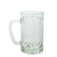 China Cylindrical Glass Beer Mug 16oz Freezer Beer Stein Mugs With Handle factory