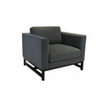 China Modern Lobby Lounge Furniture Metal Frame Single Sofa Armchair factory