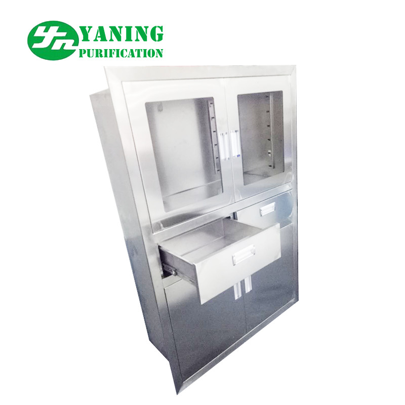 China Embedded Anesthesia Stainless Steel Medical Cabinet For Hospital Operateing Room factory