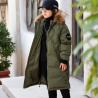 China Bilemi Long Hooded Real Fur Coats Kids Down Jacket Army Gren Winter Jacket for Boy factory