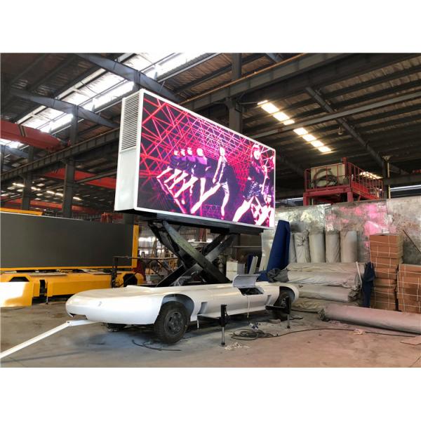 Quality P6 Billboard Mobile LED Advertising Trailer Outdoor 7000 cd/m2 ISO for sale