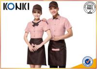 China Professional Stylish Restaurant Work Uniforms With Short Sleeve factory