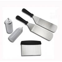 China 5PCS Restaurant Grade Griddle Spatula Set for Flat BBQ Grill Griddle Accessories Set factory
