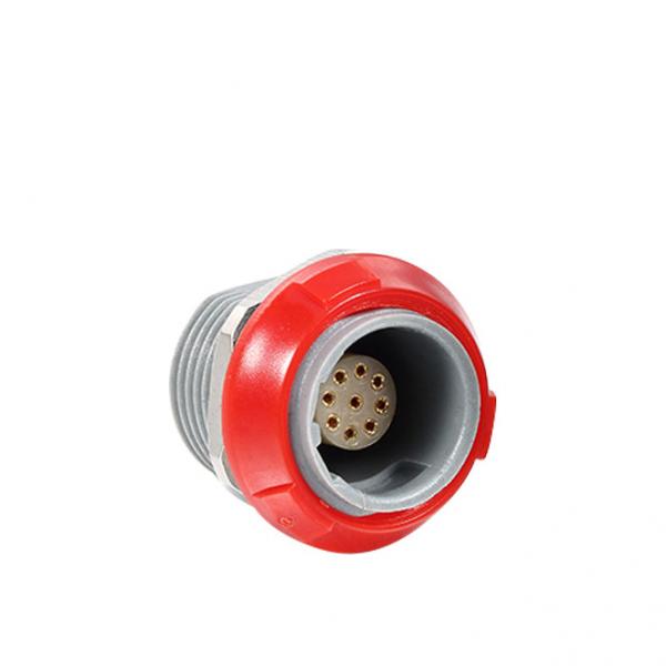 Quality SRD.PKG 1P Circular Plastic Connector Fixed Female 9 Pin Socket Connector IP50 for sale
