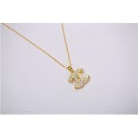 China Pendent Long Chain Hip Hop Plated Jewelry Pendant Necklace 18K Gold Plated for Silver + Zircon factory