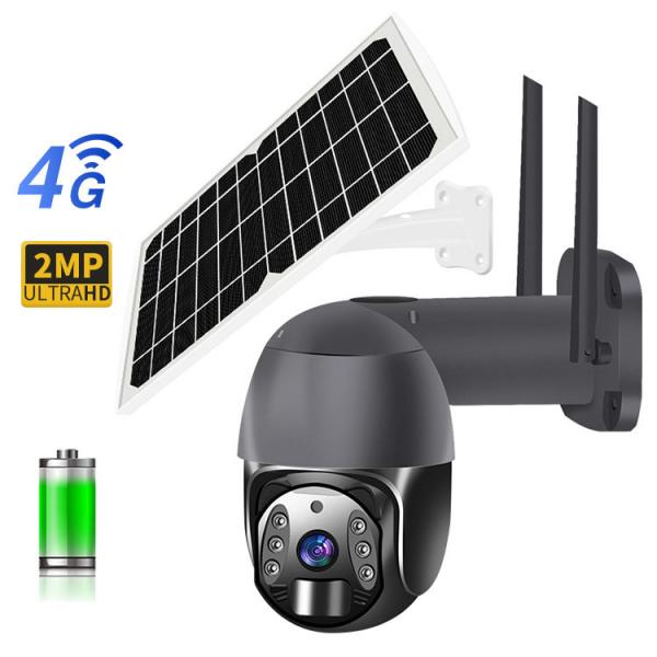 Quality PIR Battery 4g Solar Powered Camera , Fire Protection Starlight Ptz Camera for sale