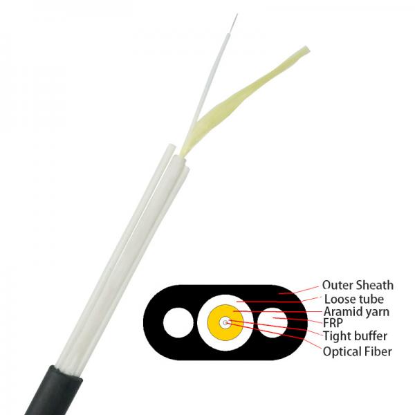 Quality Outdoor Flat 2 Core Fiber Cable Single Mode With CE Certified for sale