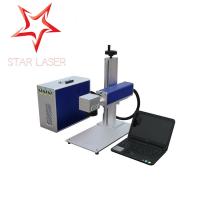 China Mobile Phone Charger Fiber Laser Metal Engraving Marking Machine For Nameplate factory