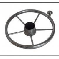 China spoke Destroyer Style Stainless Boat /Marine Steering Wheel with Knob factory