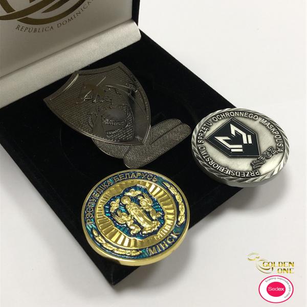 Quality Soccer Phoenix Metal Challenge Coins Singapore Messi Press Double Sided for sale