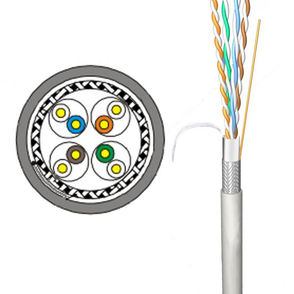 Quality 8 Conductors LLDPE Jacket Cat5e UTP 24awg 4 Pair SF-UTP Cable for sale