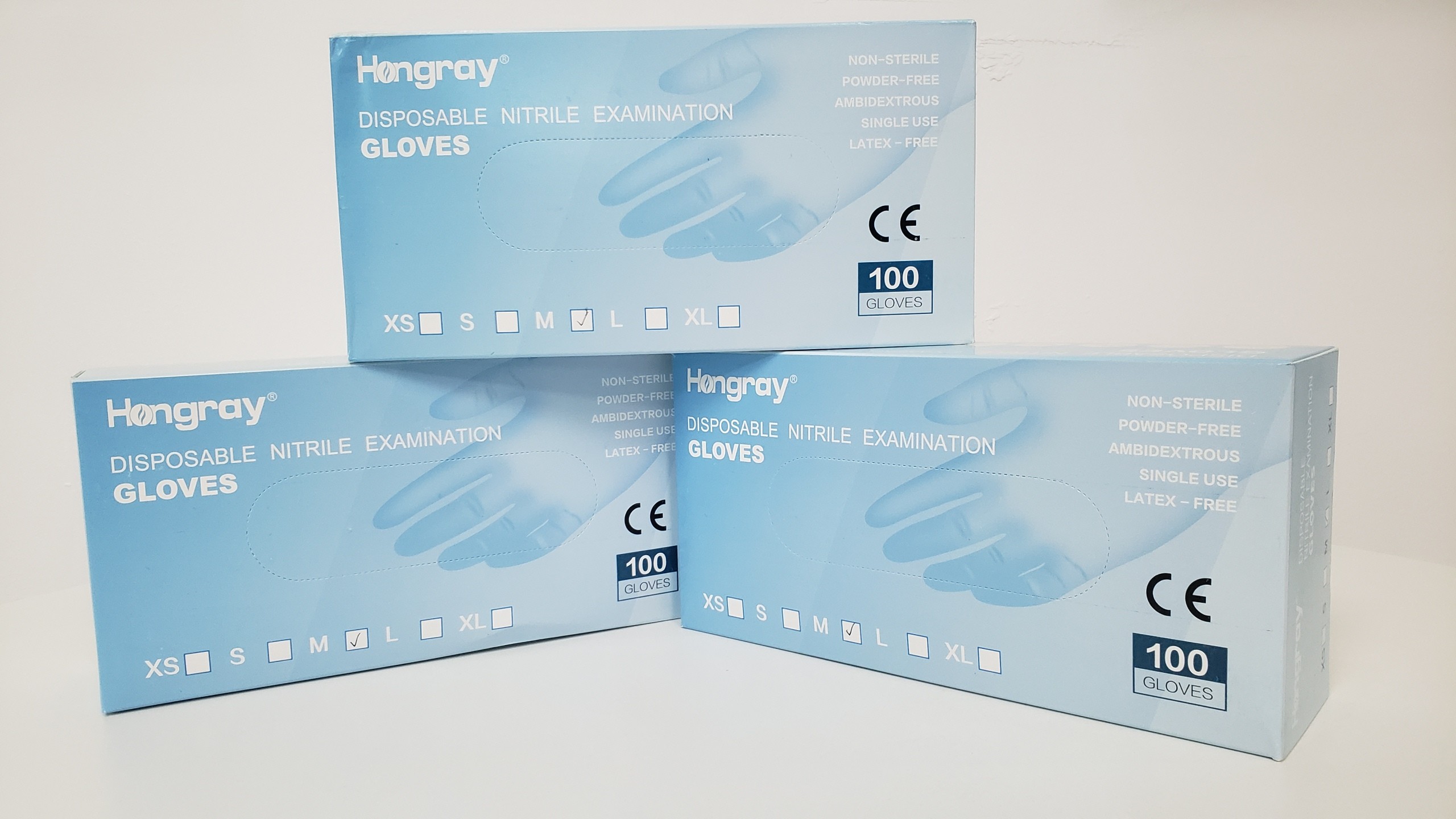 china Powdered Nitrile Disposable Examination Gloves FDA 510K CE