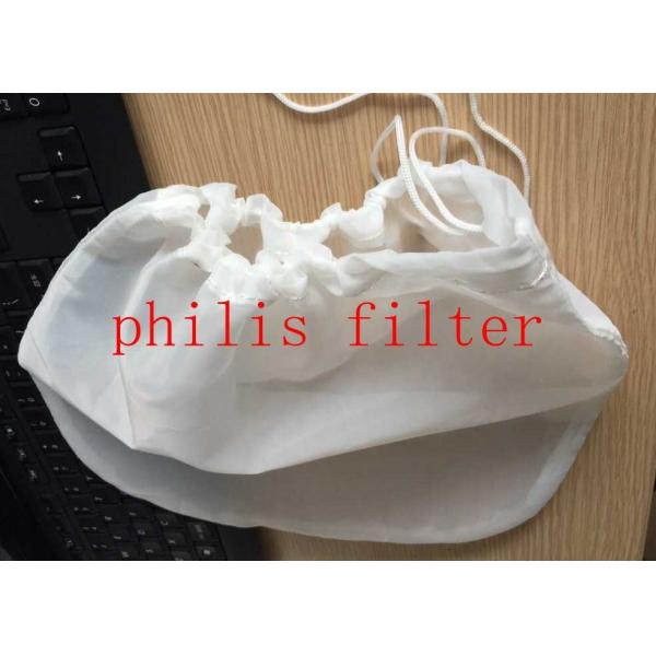 Quality Micron Nylon Mesh Filter Bags Drawstring For Tea Coffee Nut Milk for sale