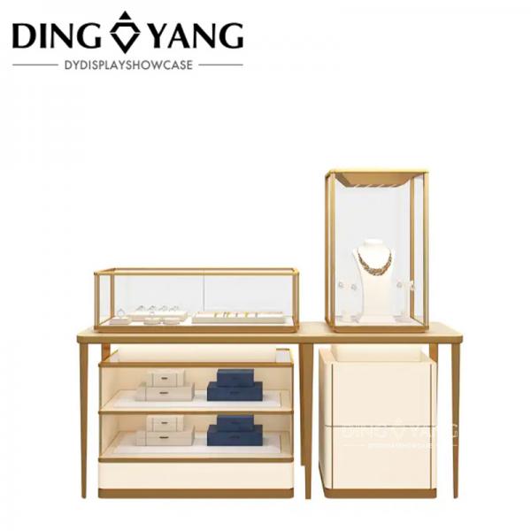Quality Modern Lockable New Lighting Gold Jewellery Showcase Jewellery Furniture Showcases for sale