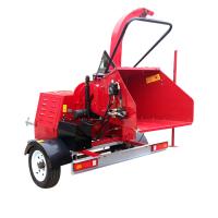 China 6 Inch 8 Inch Road Towable Diesel Wood Chipper 22HP Wood Chipping Machine factory