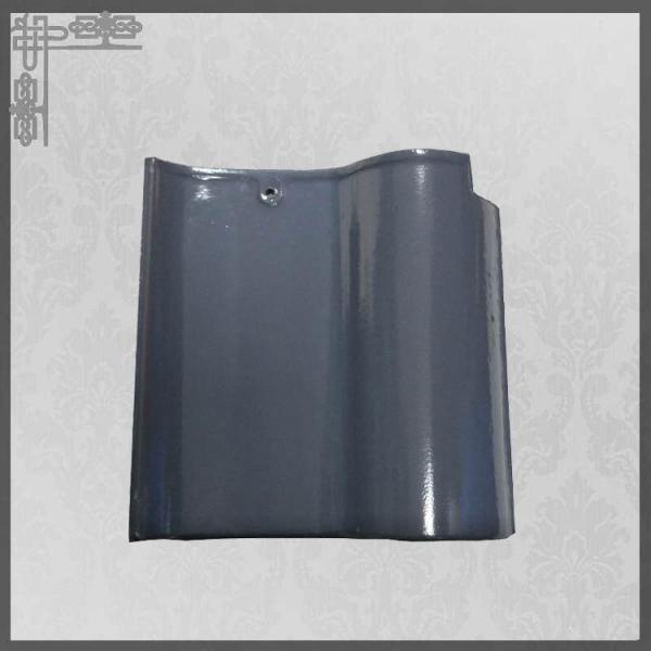 Quality S Type Glossy Ceramic Roof Tiles House Glazed 220mm Grey Clay Roof Tiles for sale