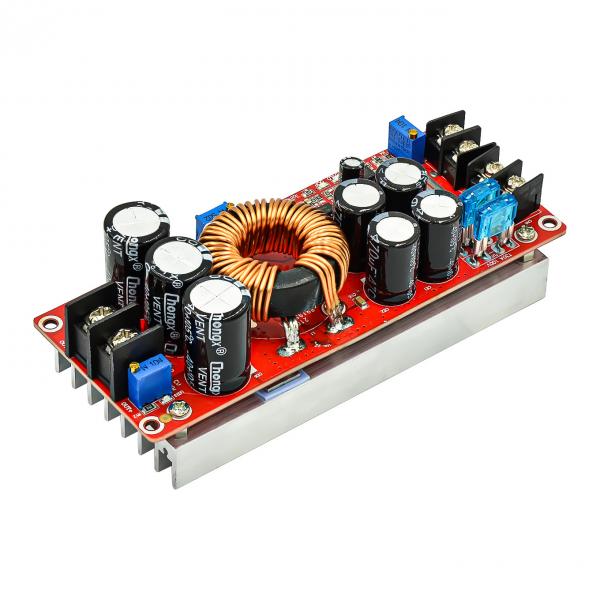 Quality 1200W 20A With Heat Sink 12V To 24V 48V DC Converter Boost Step-Up Power Supply for sale